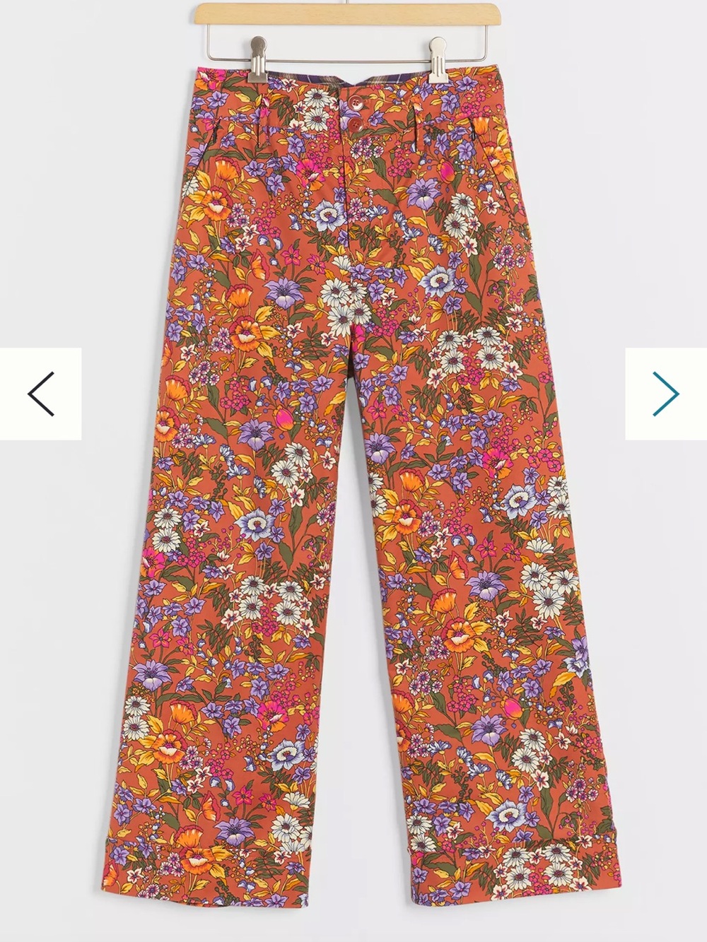 Anthropologie Maeve Flower Power Wide-Leg Pants - Picture 2 of 14